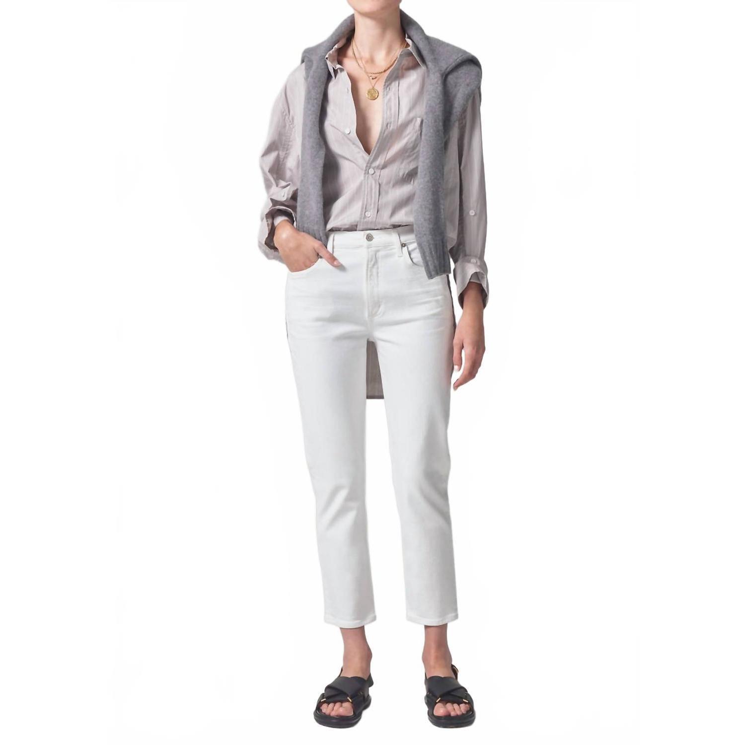 New Citizens Of Humanity Isola Wildflower Jeans In White
